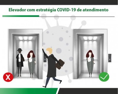 [Elevador com estratégia Covid de atendimento]